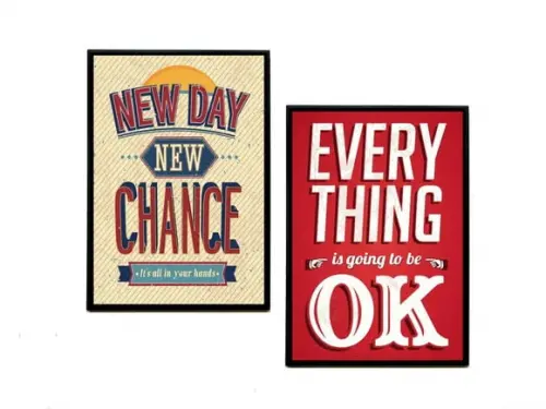 Dupla de Quadros New Day e Every Thing Ok