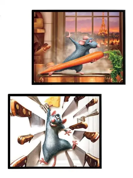Dupla de quadros Ratatouille (Remy)