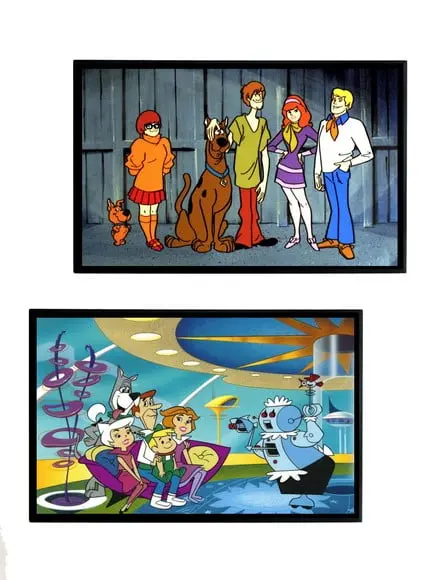 Dupla de Quadros Scooby Doo e Jetsons