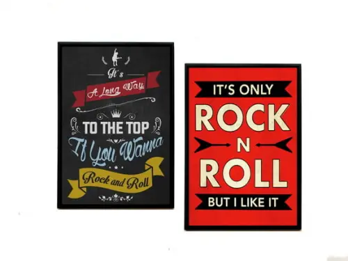 Dupla de Quadros Rock And Roll