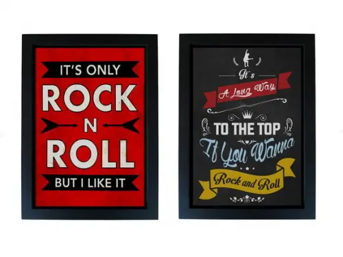 Dupla de Quadros Rock And Roll