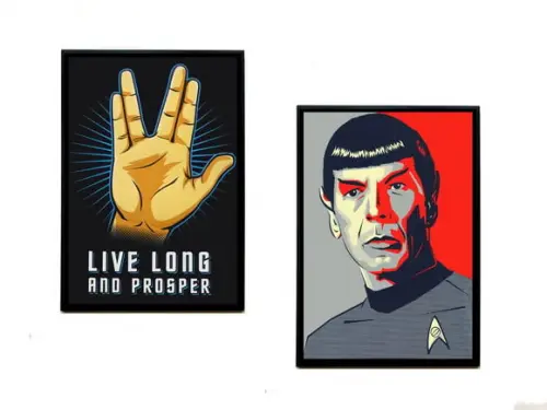 Dupla de Quadros Startrek Spock