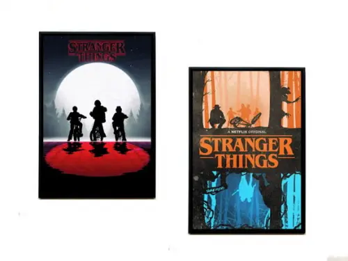 Dupla de Quadros Stranger Things (minimalista)