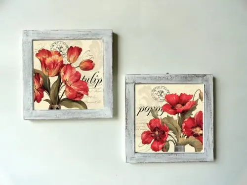 Dupla de Quadros Tulipa e Papoula