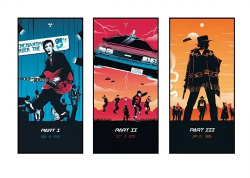 Jogo de Placas de Volta para o Futuro Minimalista