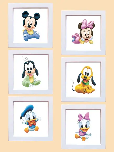 Jogo de Quadrinhos Disney Babies Fundo Branco