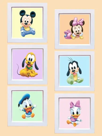 Jogo de Quadrinhos Disney Babies Fundo Colorido