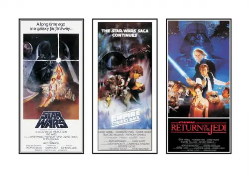 Jogo de Placas Decorativas Cartazes Star Wars