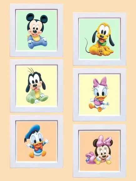 Jogo de Quadrinhos Disney Babies Fundo Colorido 003