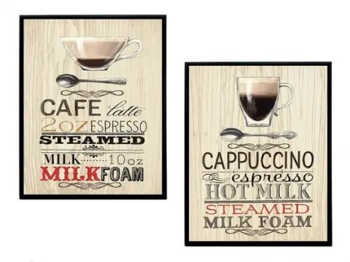 Jogo de quadros CAFÉ (Milk Foam)