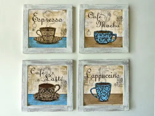 Jogo de Quadros Café Provençal