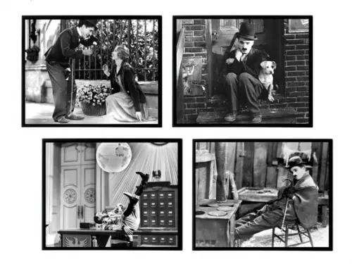 Jogo de Quadros Charles Chaplin