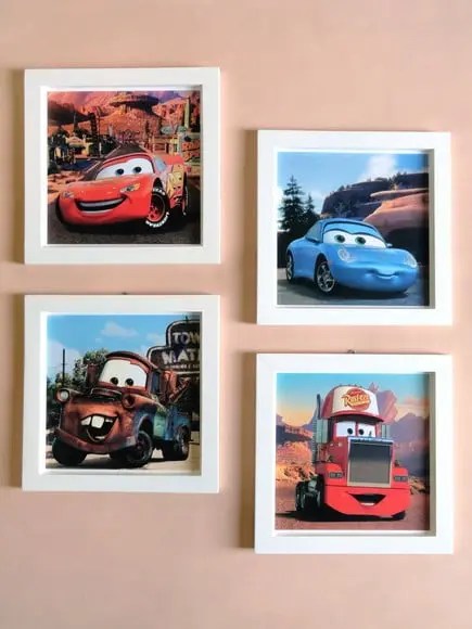 Jogo de Quadros Desenho Carros