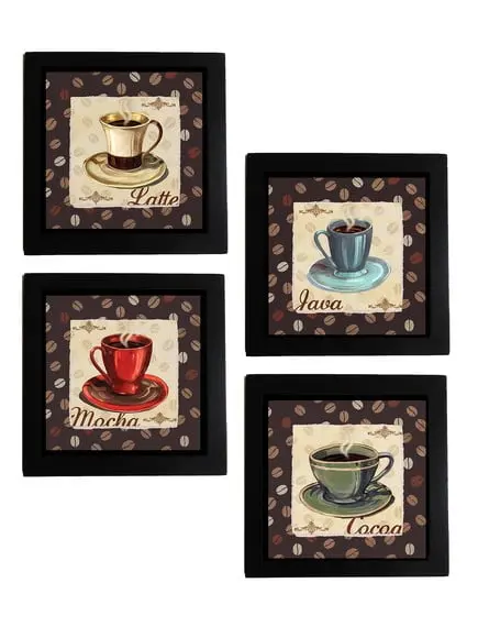 Jogo de Quadros Grãos de Café