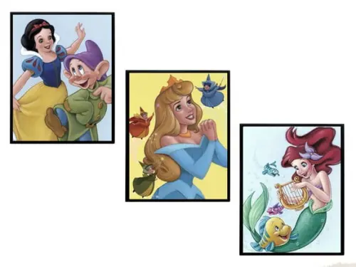 Jogo de Quadros Princesas
