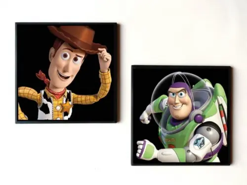 Jogo de Quadros Toy Story ( Woody e Buzz)