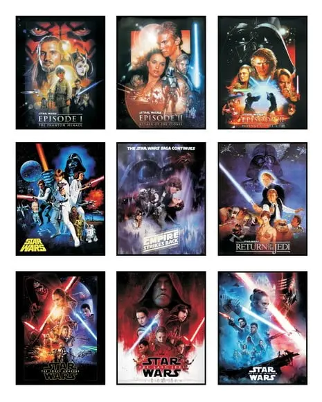 Kit de Placas Decorativas Star Wars Trilogias