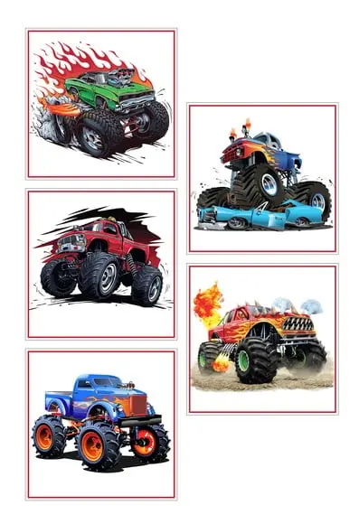 Kit de Poster Digital Monster Trucks
