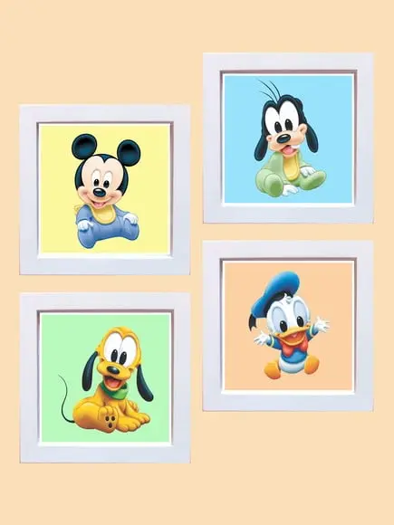 Kit de Quadrinhos Disney Babies Fundo Colorido