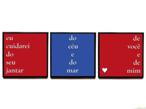 Kit de quadros Cuidarei do seu jantar do céu e do mar