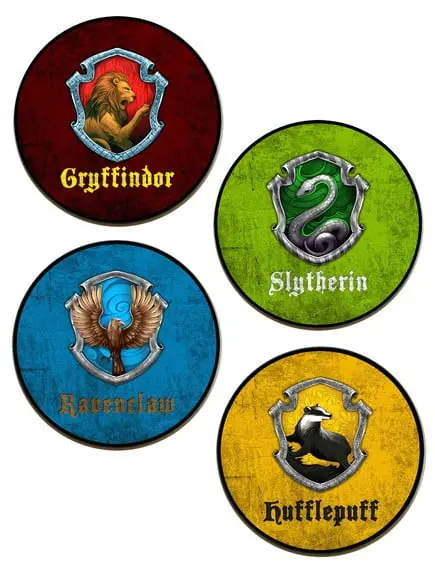 Kit de Quadros Redondos Casas de Hogwarts (harry Potter)