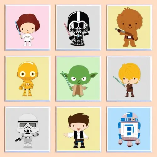 Kit de Quadros Star Wars Babies (coloridos)