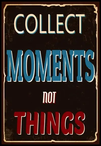 Placa Decorativa Collect Moments no Things