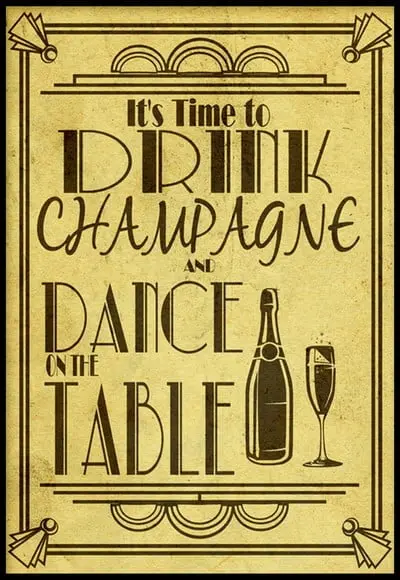 Placa Decorativa Drink Champagne