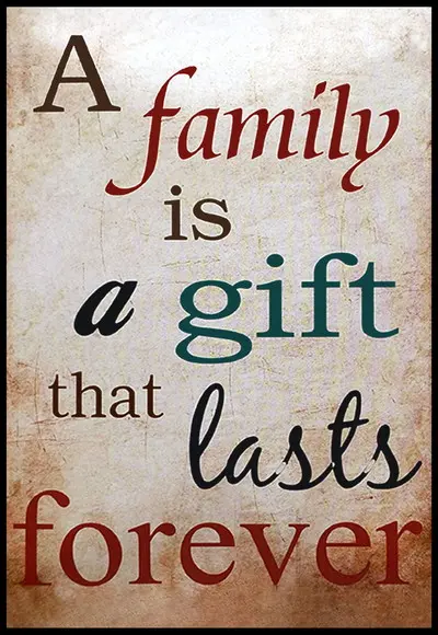 Placa Decorativa Family Is a Gift