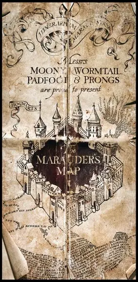 Placa Decorativa Harry Potter Mapa do Maroto
