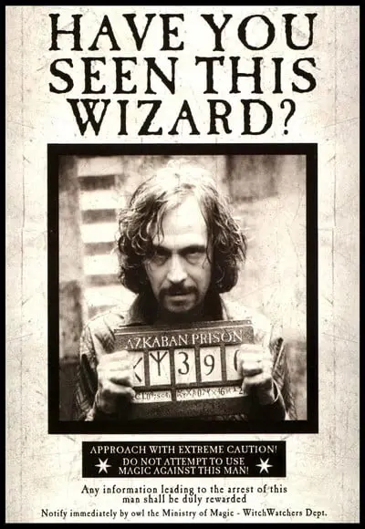 Placa Decorativa Harry Potter Sirius Black