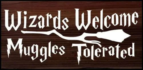 Placa Decorativa Harry Potter Wizards Welcome