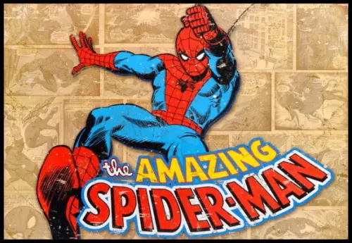 Placa Decorativa Homem Aranha Vintage