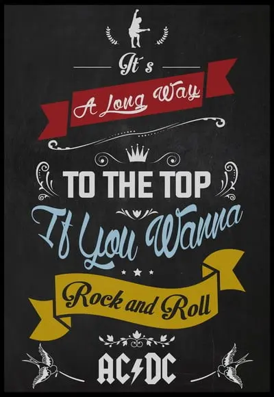 Placa Decorativa It's a Long Way To The Top Ac/dc