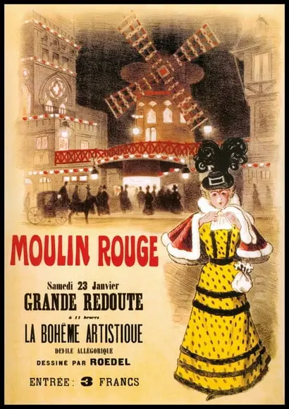 Placa Decorativa Moulin Rouge