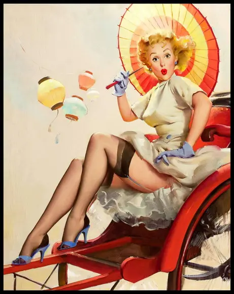 Placa Decorativa Pin Up Carroça