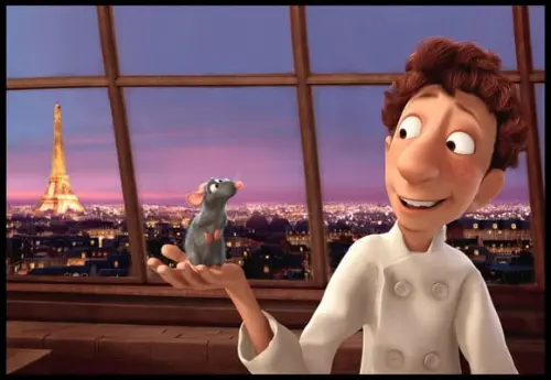 Placa Decorativa Ratatouille Remy e Linguini