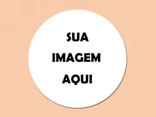 Placa Decorativa Redonda Branca Personalizada Diâm. 25 cm