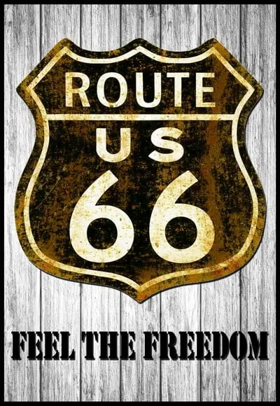 Placa Decorativa Route 66 Feel The Freedom