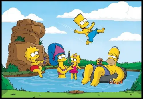 Placa Decorativa Simpson S Lago