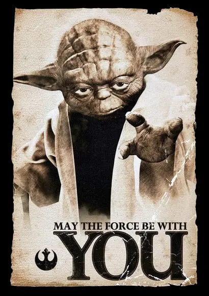 Placa Decorativa Star Wars Yoda (you)
