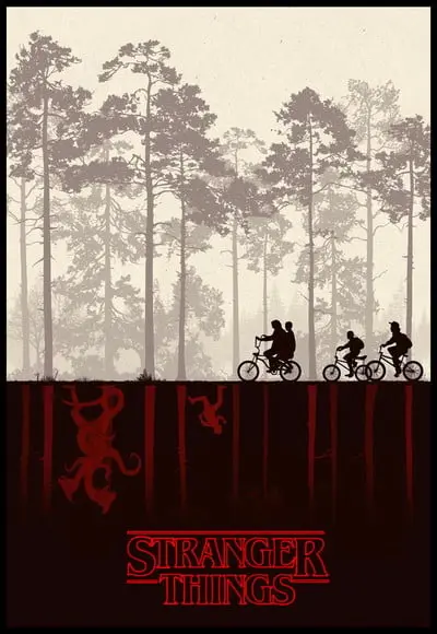 Placa Decorativa Stranger Things Minimalista 1