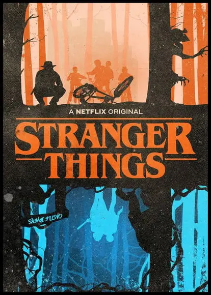 Placa Decorativa Stranger Things Minimalista 2