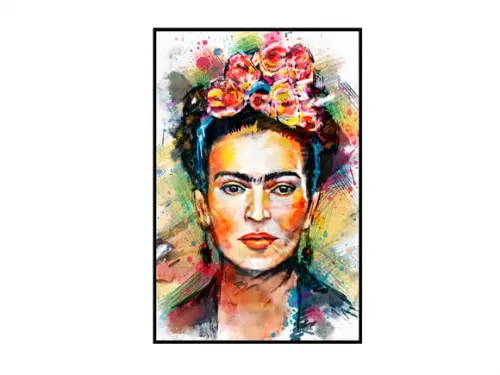 Placa Impressão Uv Frida Aquarela