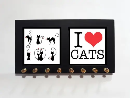 Porta Colar I Love Cats