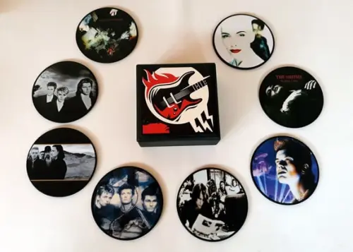 Porta Copos Discos Pop Rock