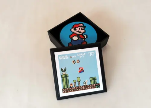Porta Copos Super Mario Pixel