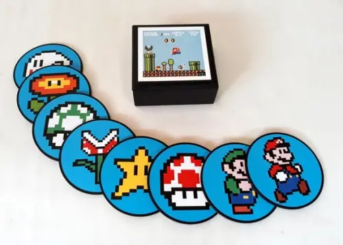 Porta Copos Super Mario Pixel