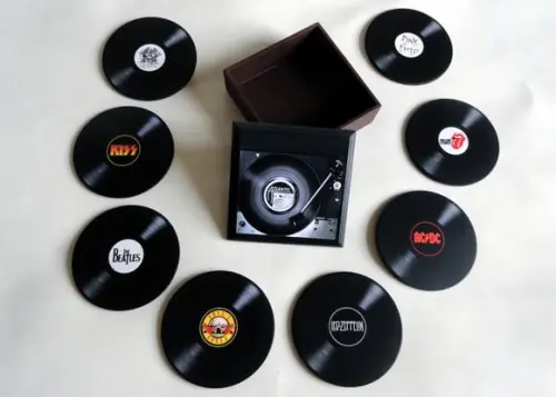 Porta Copos Vinil Bandas
