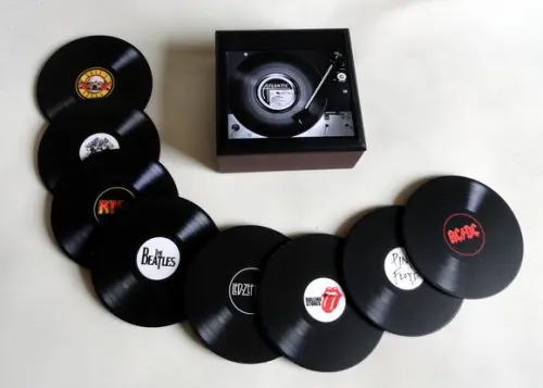 Porta Copos Vinil Bandas